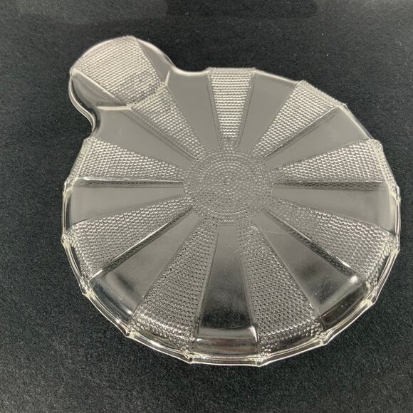 1950s Jeannette Dewdrop Clear Hostess Tray Luncheon Plate Television Snack Set - Picture 6 of 16